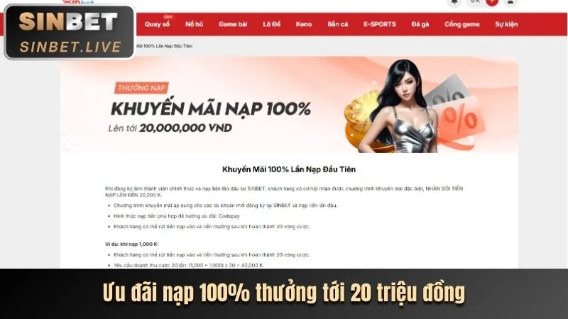 Thưởng chào mừng bắn cá